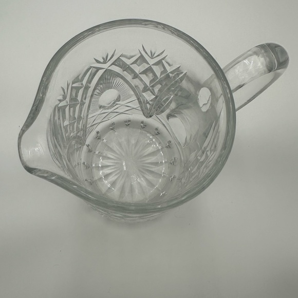 Vintage Crystal Pitcher 7.5” Unmarked But Looks Like A Waterford - Picture 2 of 5